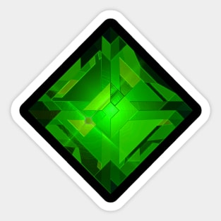 Green Square Shape Gemstone Sticker